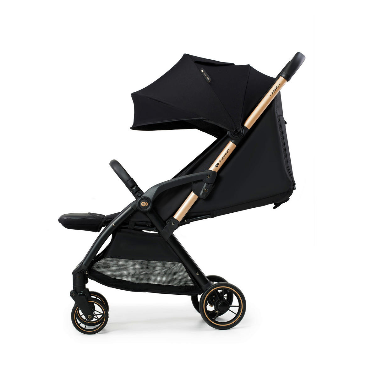 BUGGY Apino  - Goldfarben/Schwarz, Basics (47/99/93cm) - Kinderkraft