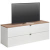 TV-ELEMENT - Schwarz/Weiß, MODERN, Holzwerkstoff/Metall (140/62/44cm) - Hom`in