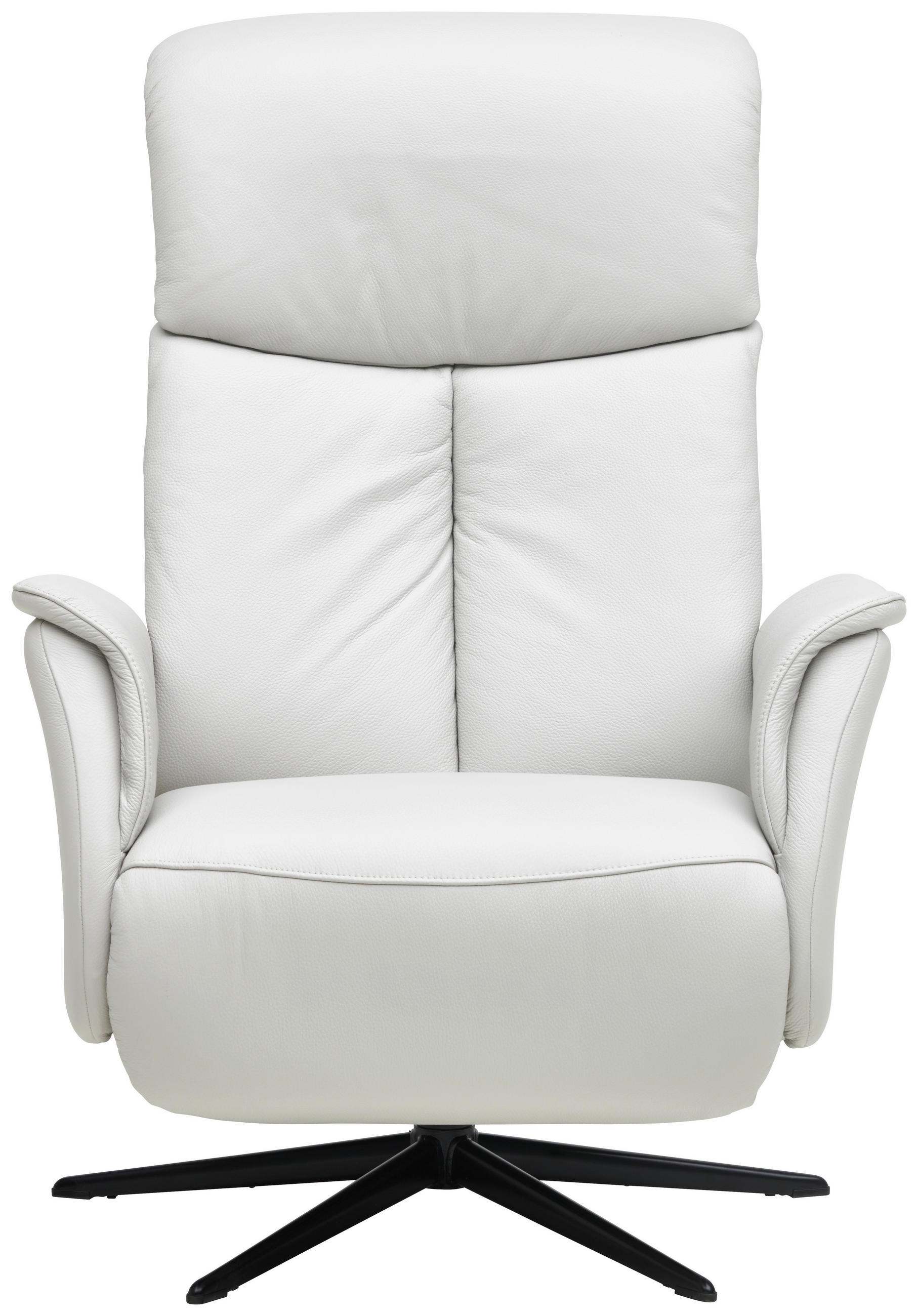 RELAXSESSEL in Leder Silberfarben  - Silberfarben/Schwarz, Design, Leder/Metall (78/106/88cm) - Welnova