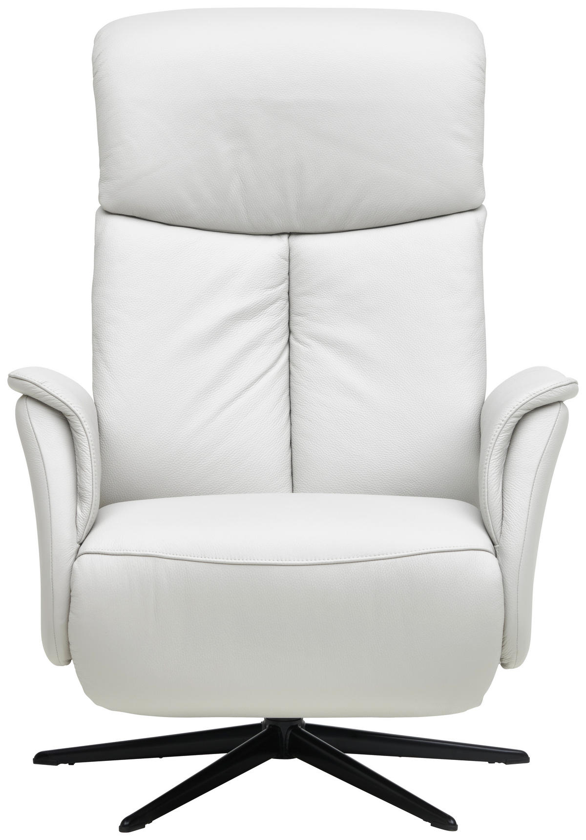RELAXSESSEL in Leder Silberfarben  - Silberfarben/Schwarz, Design, Leder/Metall (78/106/88cm) - Welnova