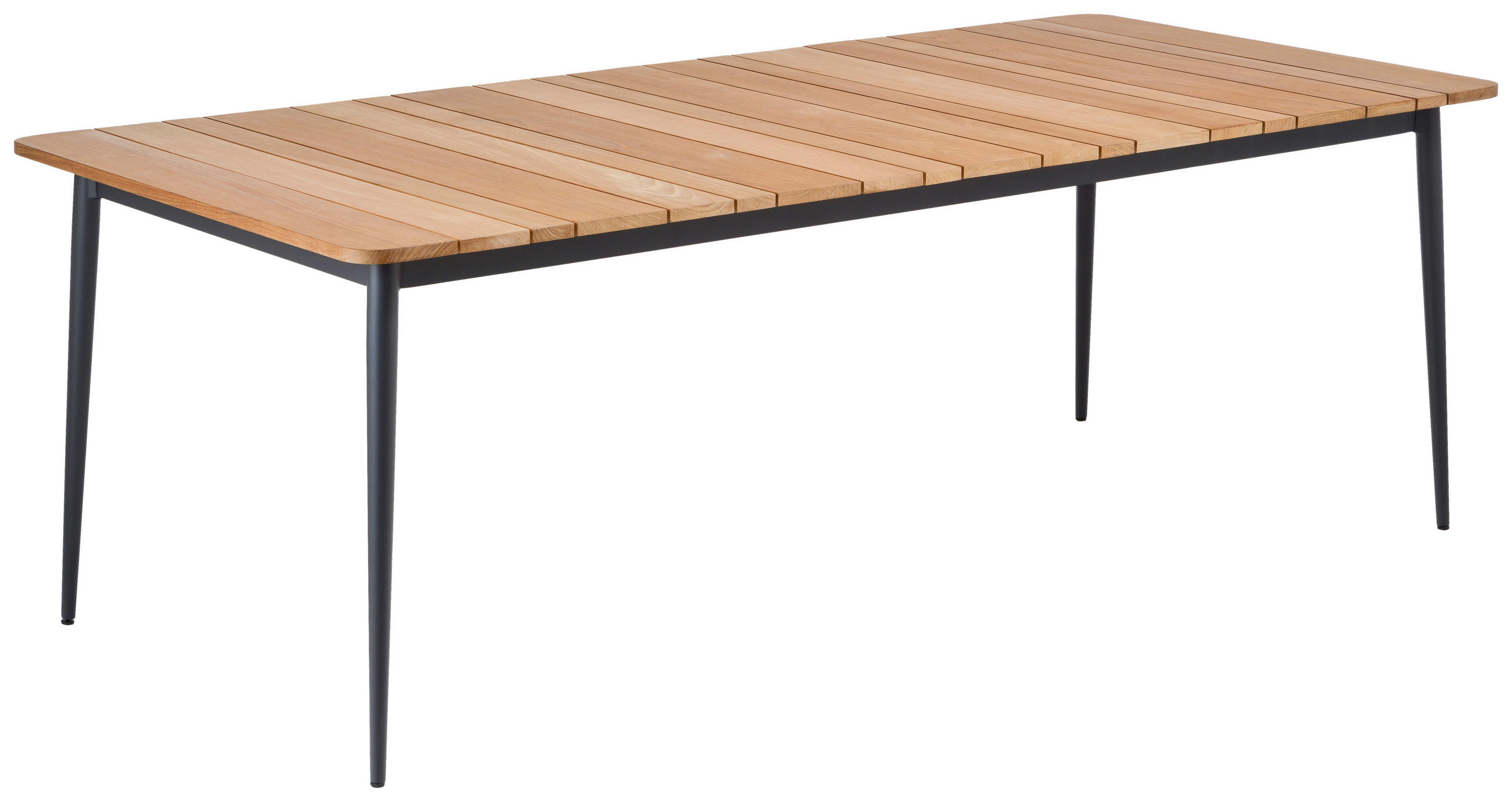 GARTENTISCH 260/95/76 cm Metall rechteckig  - Anthrazit/Teakfarben, Design, Holz/Metall (260/95/76cm)