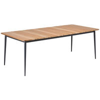 GARTENTISCH 260/95/76 cm Metall rechteckig  - Anthrazit/Teakfarben, Design, Holz/Metall (260/95/76cm)