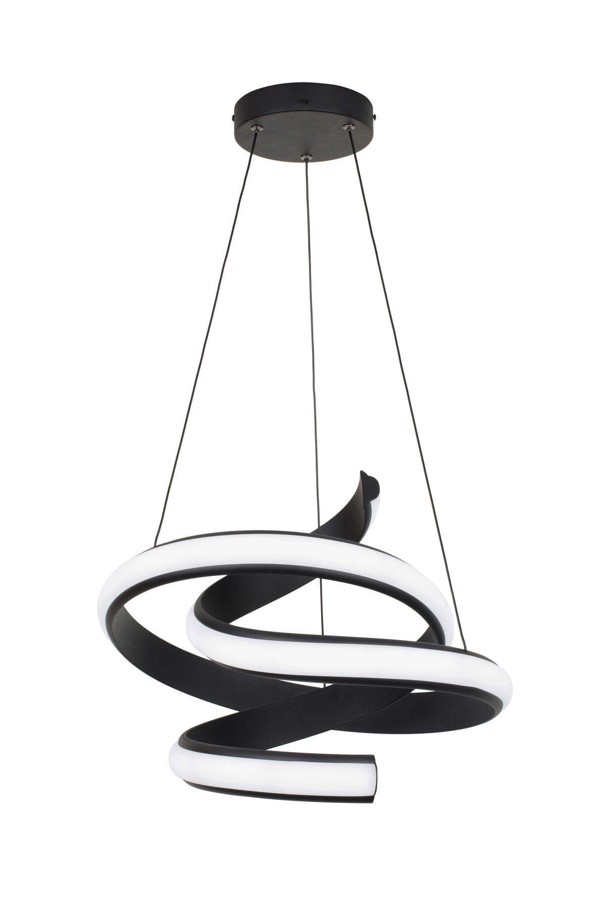 LED-HÄNGELEUCHTE Novska 50/150 cm  - Schwarz/Weiß, Design, Kunststoff/Metall (50/150cm) - Novel