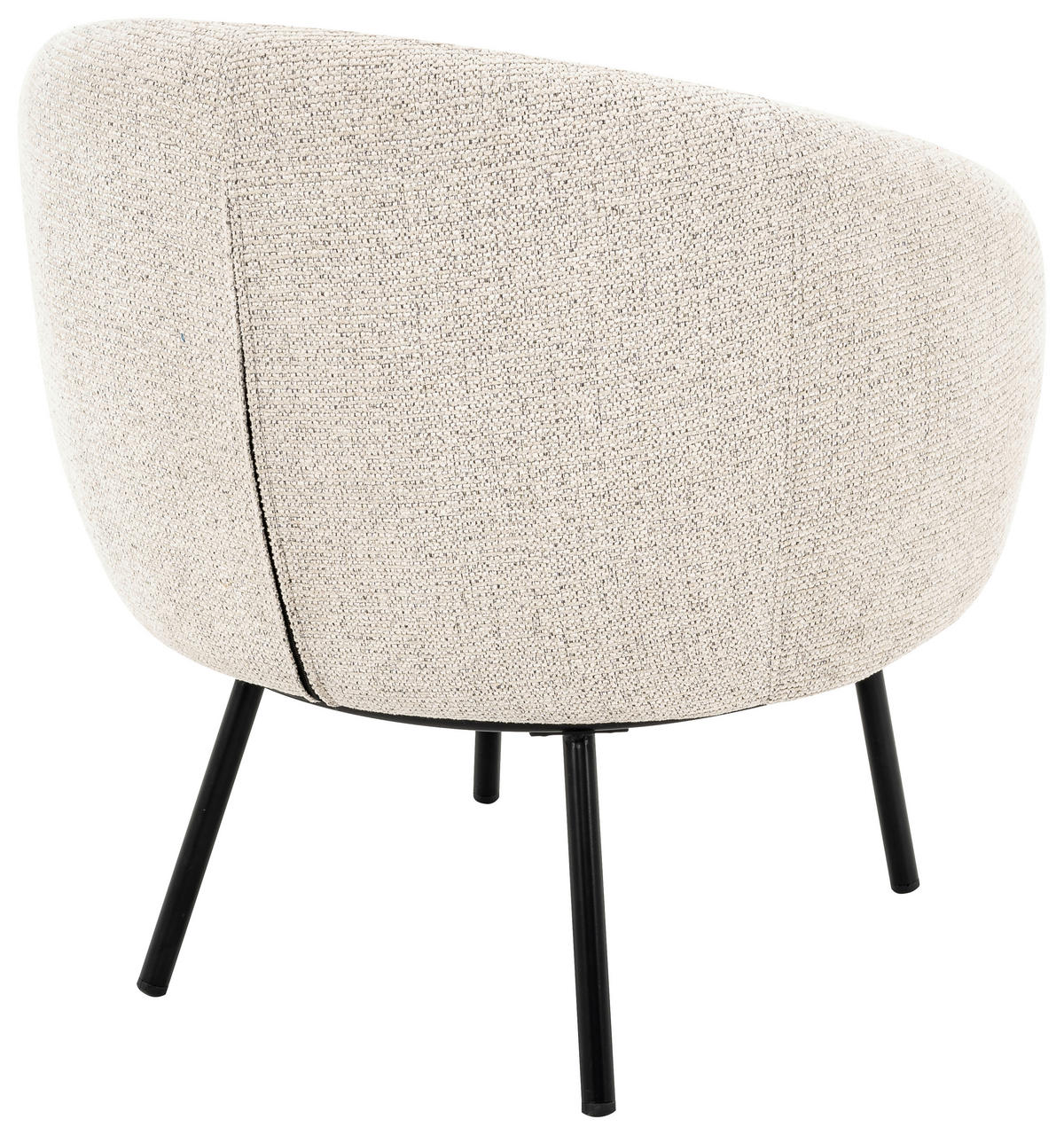 DESIGNFÅTÖLJ i metall, textil svart, ljusgrå  - ljusgrå/svart, Design, metall/textil (78/79/74cm) - Lomoco