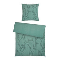 BETTWÄSCHE Flanell 135/200 cm  - Dunkelgrün, Design, Textil (135/200cm) - Novel