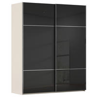 SCHWEBETÜRENSCHRANK Schwarz, Champagner  - Chromfarben/Champagner, Konventionell, Glas/Holzwerkstoff (162/223/68cm) - Novel