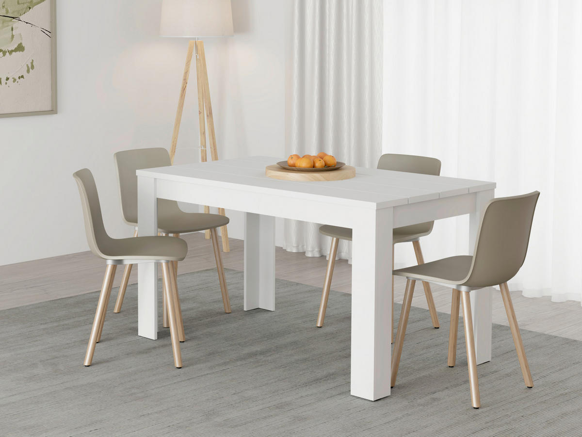 STOL ZA BLAGOVAONICU  bijela  drvni materijal      - bijela, Moderno, drvni materijal (135/80/75,5cm)