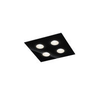 LED-DECKENLEUCHTE 38/38/5 cm   - Schwarz, Design, Metall (38/38/5cm) - Helestra