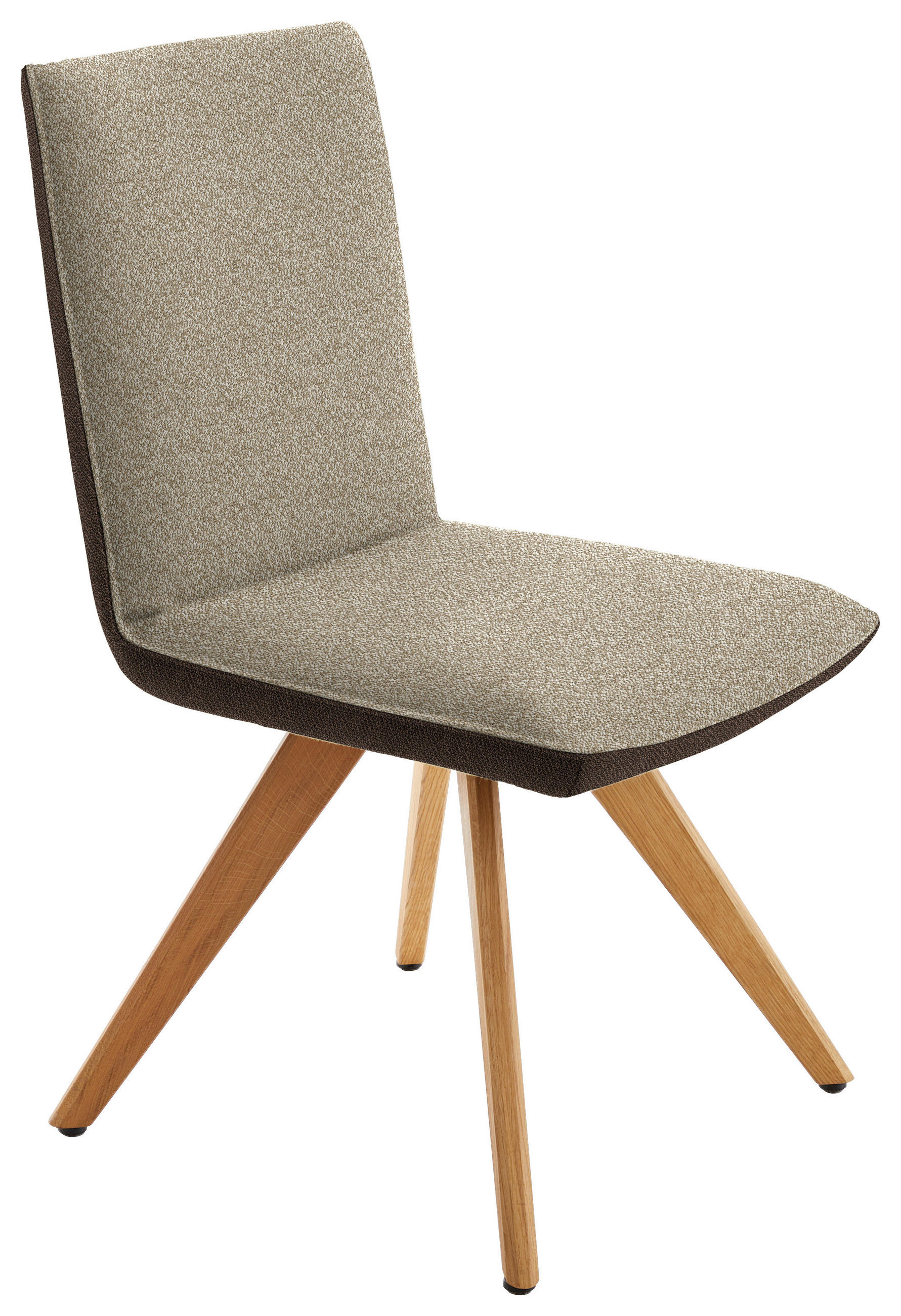 STUHL in Holz, Textil Braun, Beige  - Eichefarben/Beige, Design, Holz/Textil (48/91/63cm) - Koinor