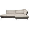 ECKSOFA in Webstoff, Struktur Sandfarben, Beige  - Sandfarben/Anthrazit, Design, Textil/Metall (265/172cm) - Joop!