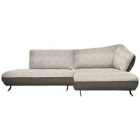 ECKSOFA in Webstoff, Struktur Sandfarben, Beige  - Sandfarben/Anthrazit, Design, Textil/Metall (265/172cm) - Joop!
