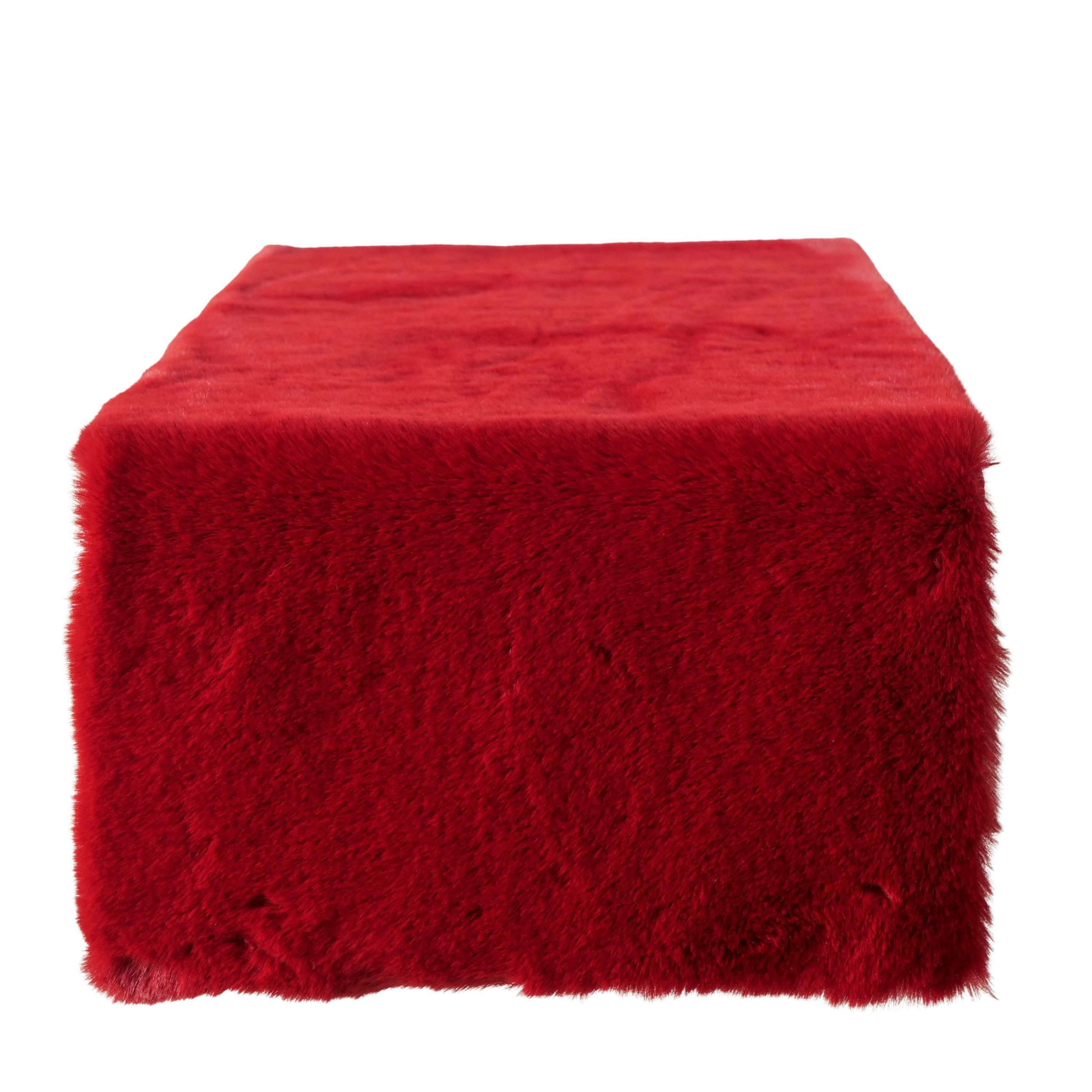 TISCHLÄUFER  - Dunkelrot, Basics, Textil (140/33/0,5cm) - Boltze Home