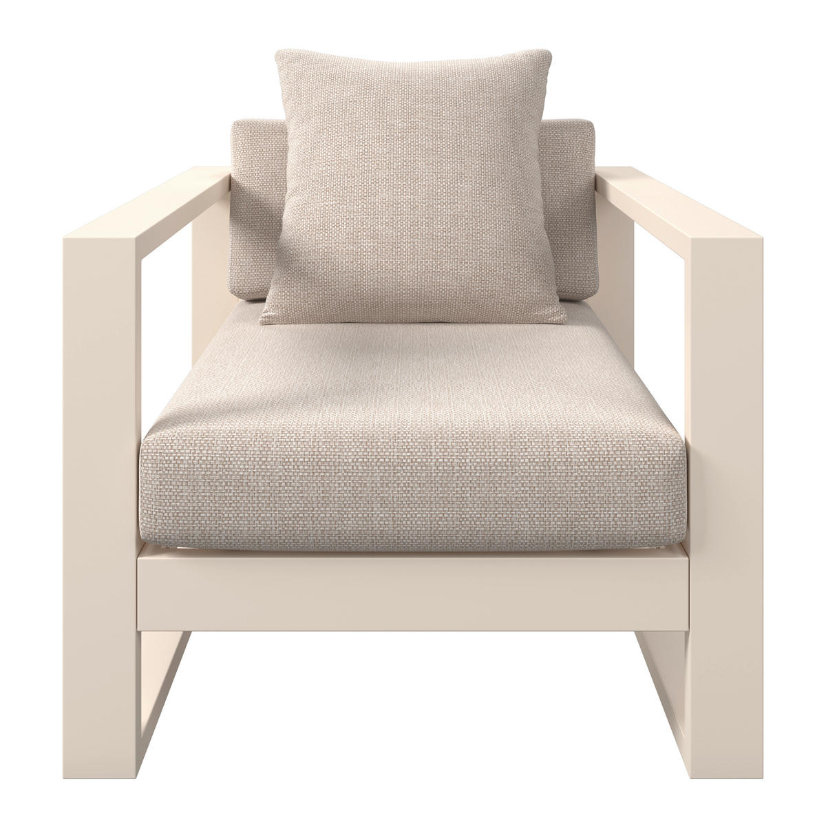 LOUNGESESSEL  - Beige, Design, Textil/Metall (76/60/90cm) - Amatio