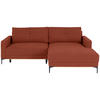 ECKSOFA in Rostfarben  - Rostfarben/Schwarz, Modern, Textil/Metall (238/162cm) - Ondega