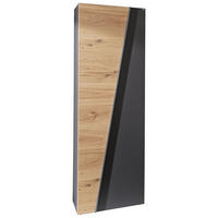 GARDEROBENSCHRANK  in 63,8/202/42,3 cm  - Wildeiche/Graphitfarben, Natur, Holz/Holzwerkstoff (63,8/202/42,3cm) - Voglauer