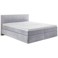 BOXSPRINGBETT 180/200 cm  in Pastellblau  - Pastellblau/Schwarz, Konventionell, Kunststoff/Textil (180/200cm) - Hom`in