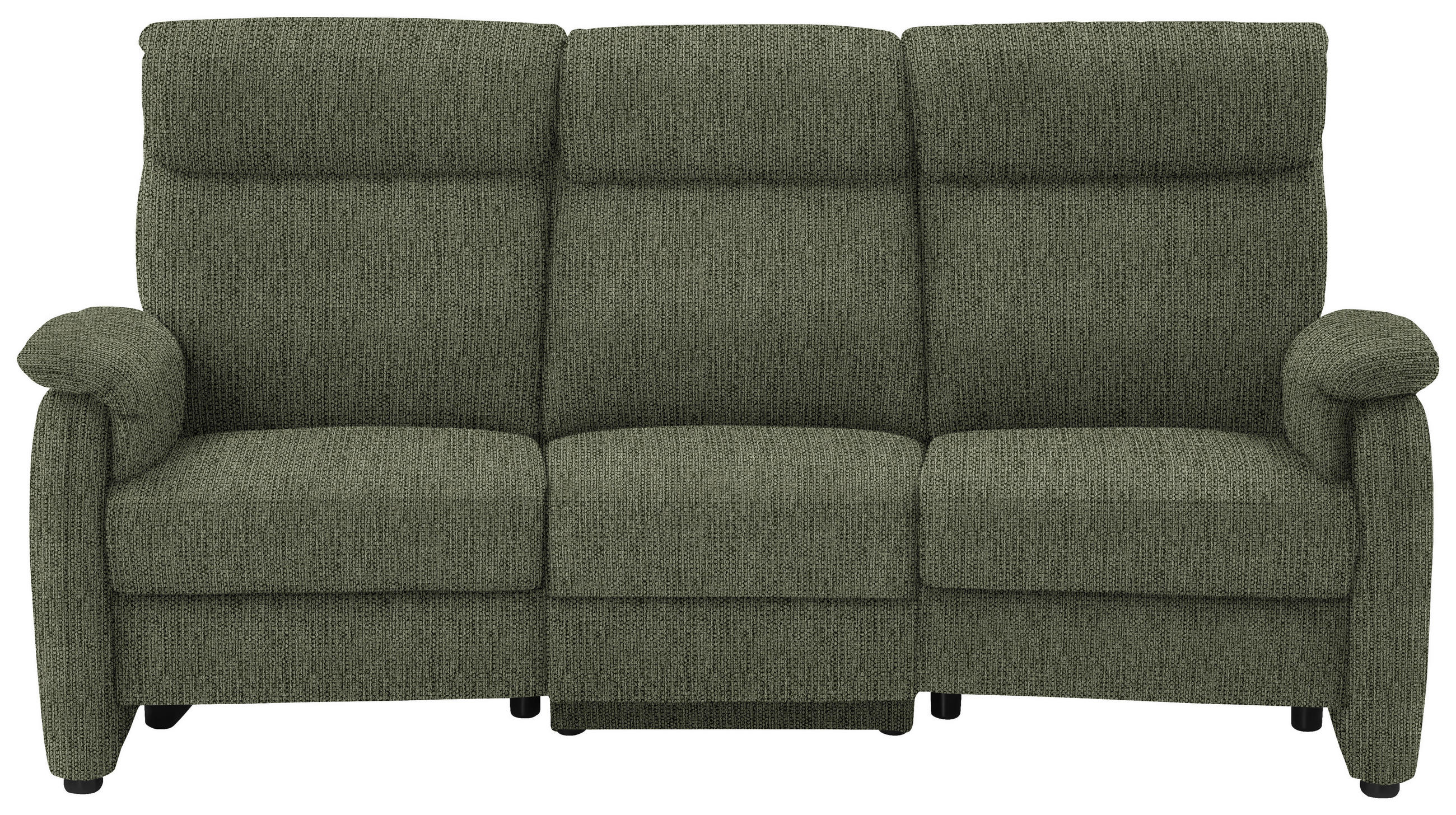 TRAPEZSOFA in Flachgewebe Dunkelgrün  - Dunkelgrün/Schwarz, Konventionell, Textil/Metall (219/107/97cm) - Pure Home Comfort