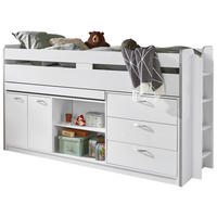 SREDNJE VISOKI KREVET  bijela   - bijela, Moderno, drvni materijal (90/200cm) - Livetastic