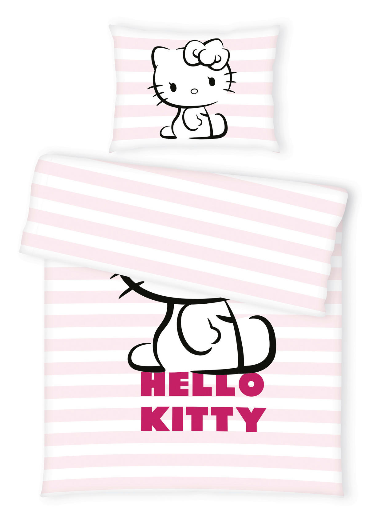 MLADINSKA POSTELJNINA HELLO KITTY 140/200 cm večbarvno  - večbarvno, Konvencionalno, tekstil (140/200cm) - Hello Kitty