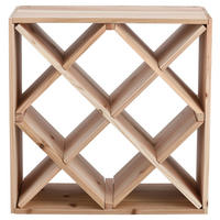WEINREGAL  - Naturfarben, Basics, Holz (52/52/25cm) - Zeller Present