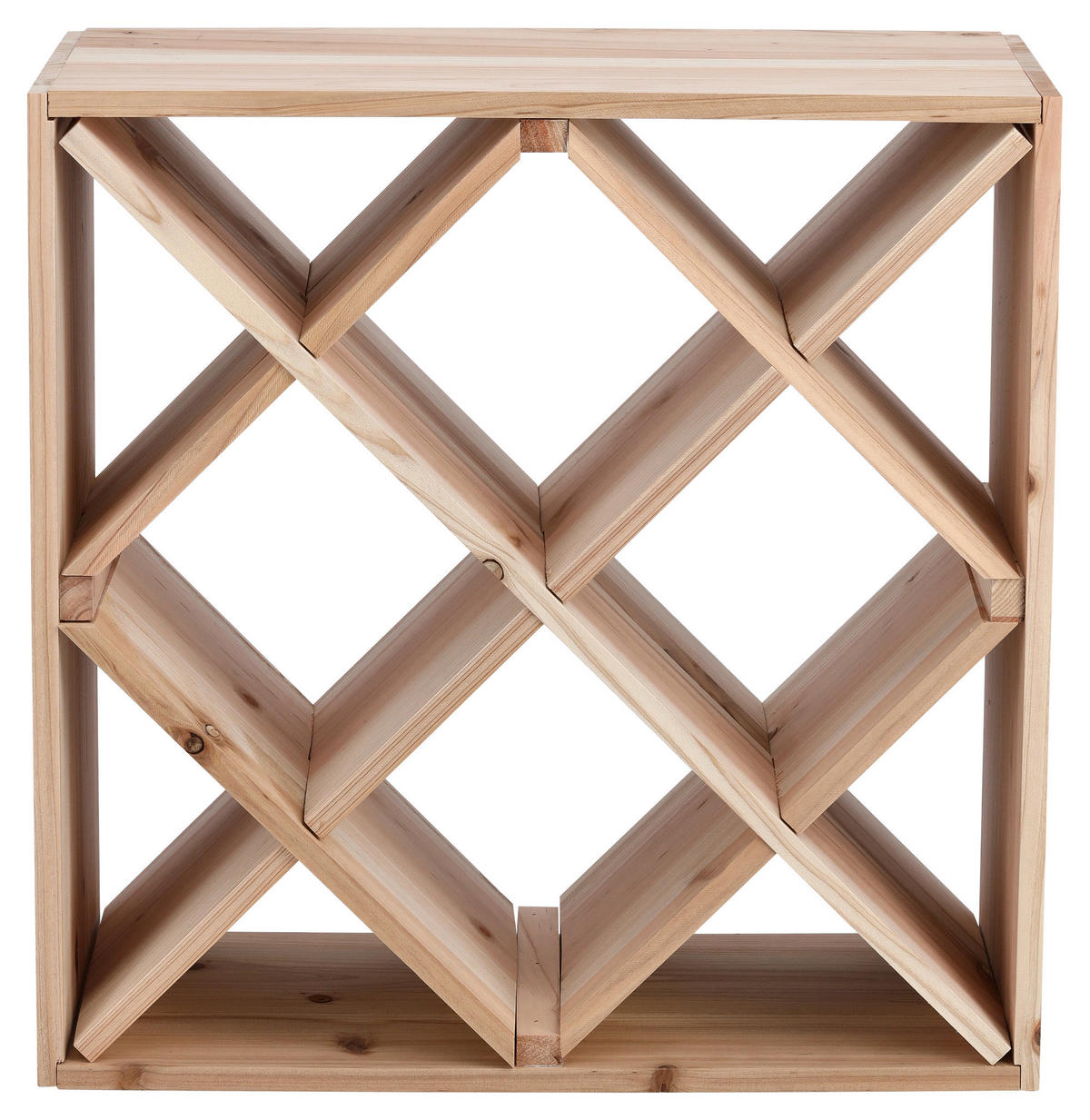 WEINREGAL  - Naturfarben, Basics, Holz (52/52/25cm) - Zeller Present