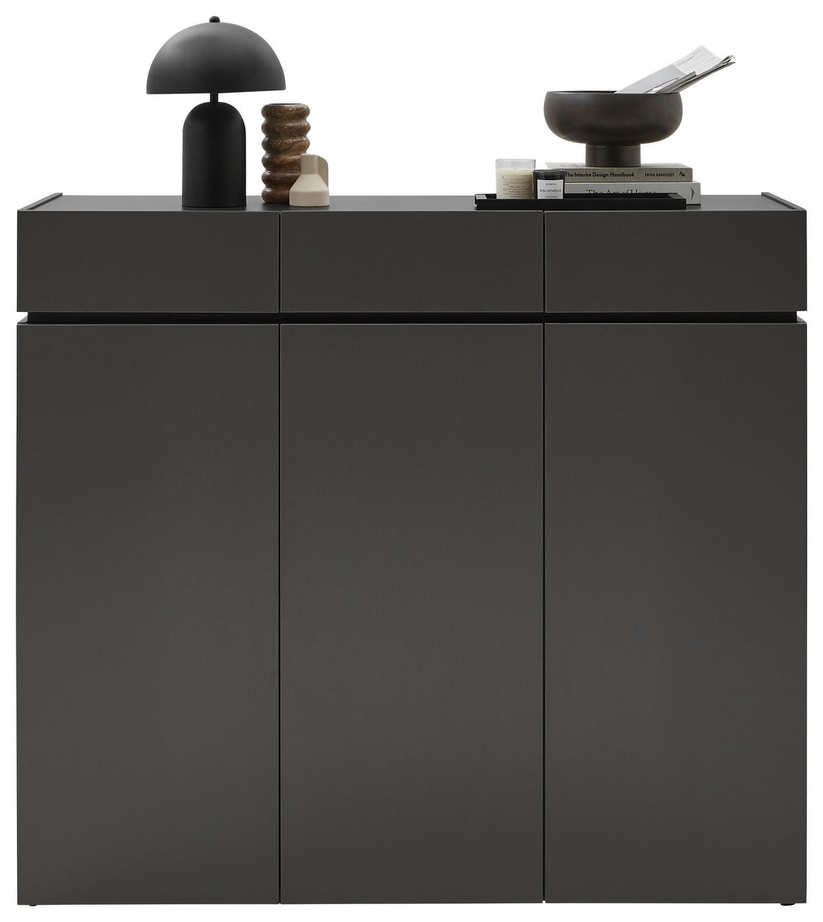 SCHUHSCHRANK Graphitfarben  - Schwarz/Graphitfarben, Design, Holzwerkstoff/Kunststoff (135/121/40cm) - Voleo