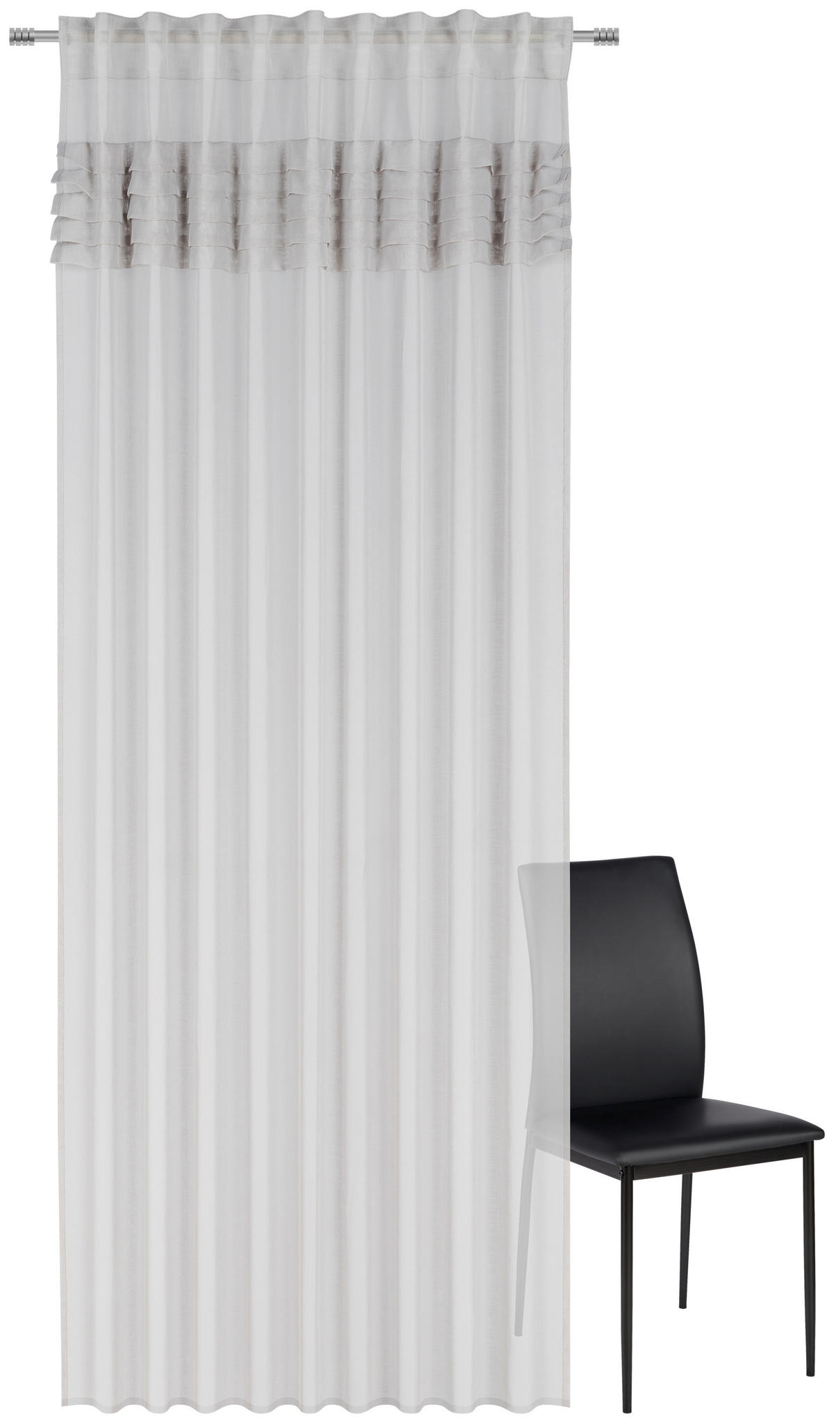 FERTIGVORHANG halbtransparent  - Taupe, KONVENTIONELL, Textil (140/245cm) - Esposa
