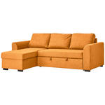 ECKSOFA in Webstoff Orange  - Schwarz/Orange, Design, Kunststoff/Textil (155/243cm) - Xora