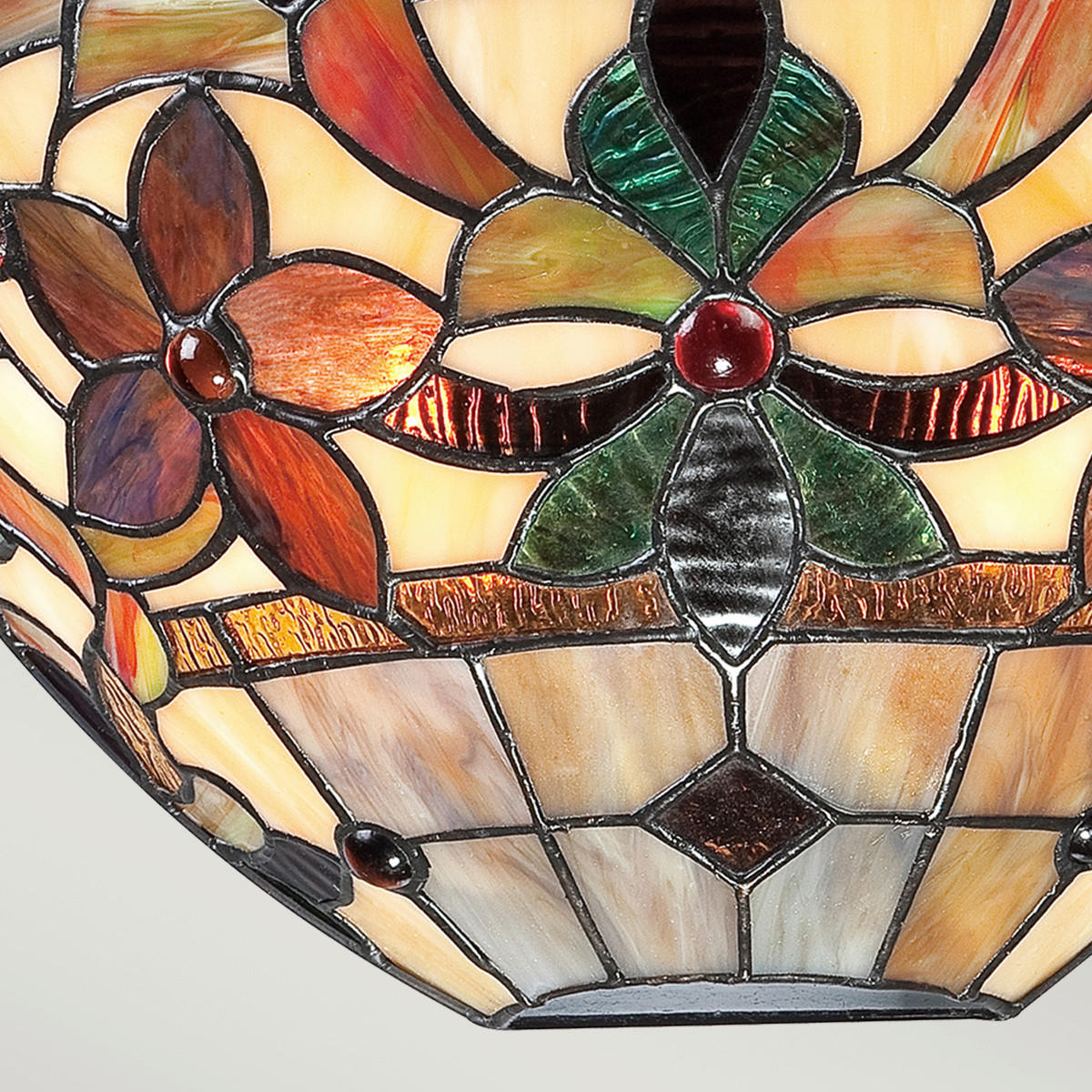 WANDLEUCHTE Kami-Wu 36.8/17.8/14 cm   - Bronzefarben, KONVENTIONELL, Glas/Metall (36.8/17.8/14cm) - Elstead Lighting