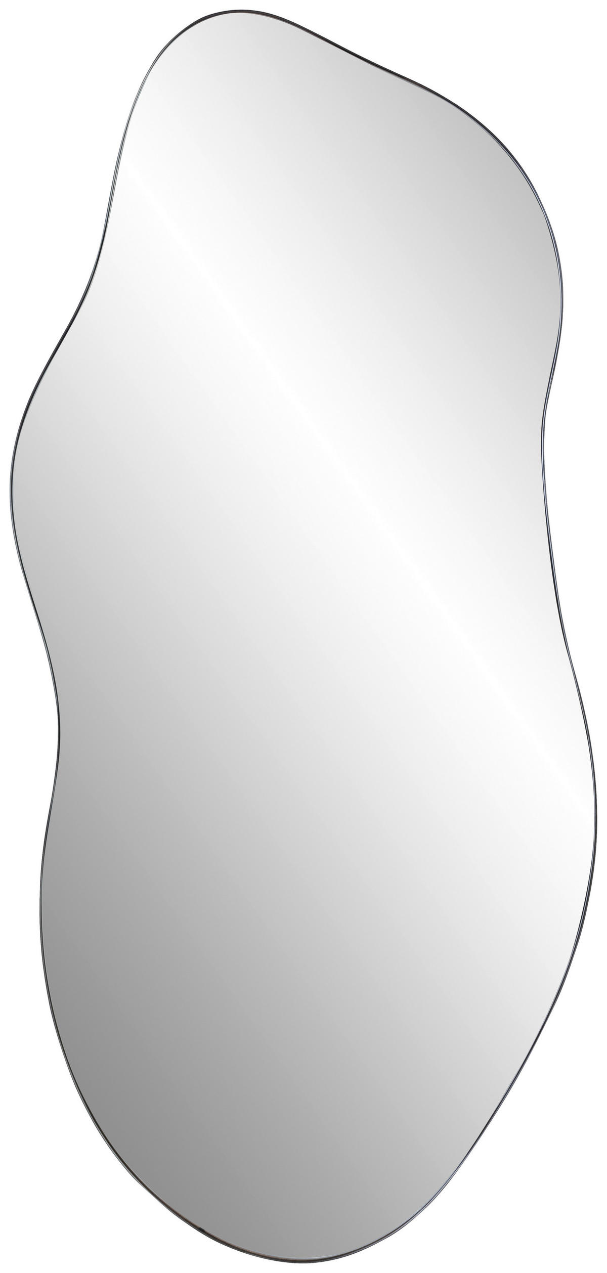 WANDSPIEGEL 72/156/2,5 cm    in wellenförmig  - Schwarz, Trend, Glas/Holzwerkstoff (72/156/2,5cm) - Landscape