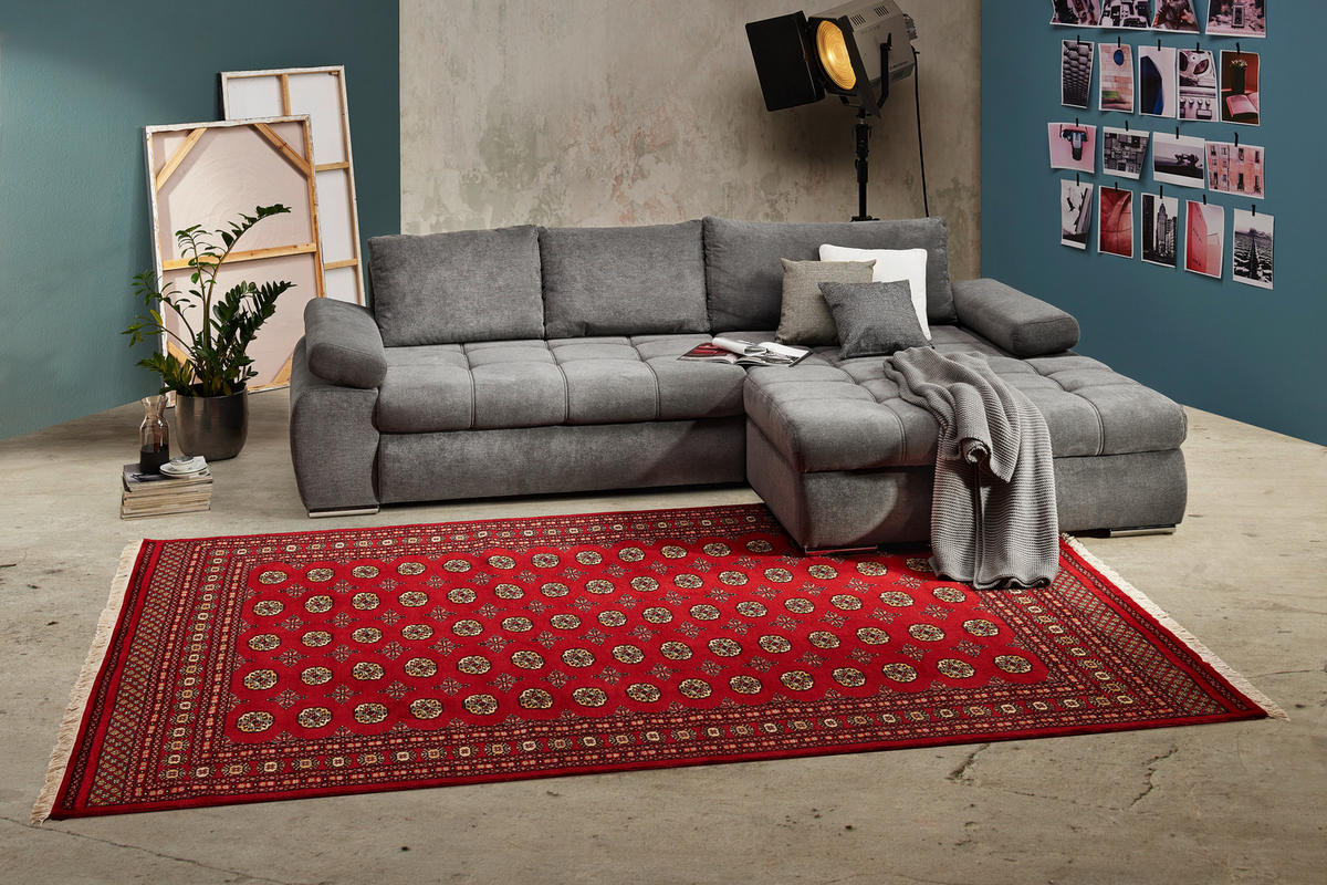 ORIENTTEPPICH  Wohnzimmer 205/305 cm Bochara Premium Rot Rot rechteckig  - Rot, LIFESTYLE, Textil (205/305cm) - Cazaris