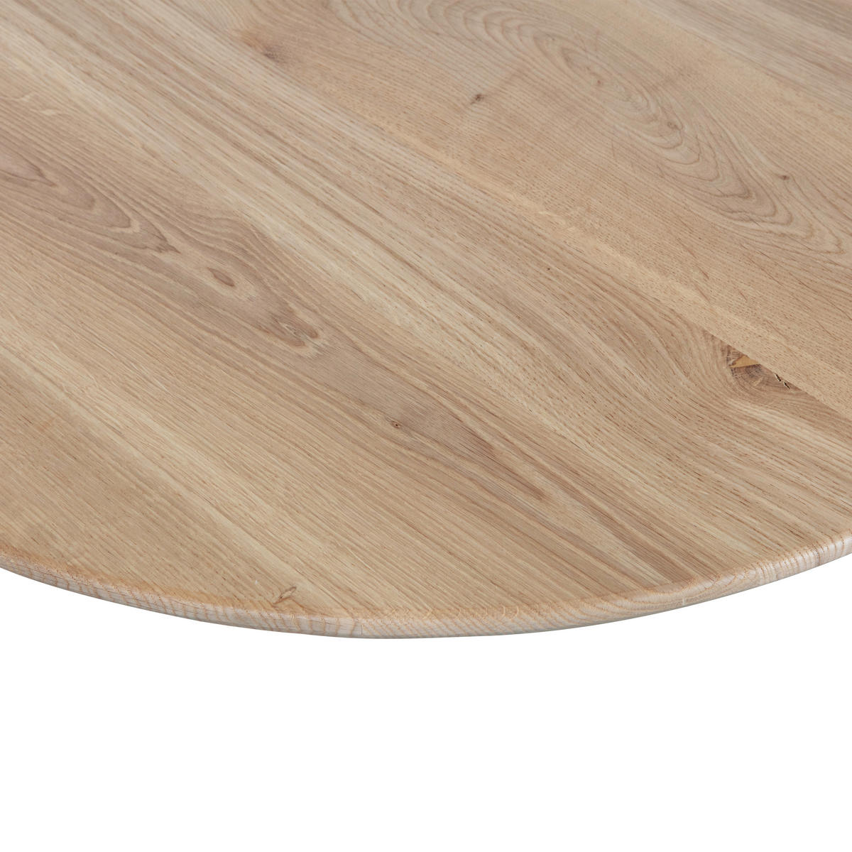 ESSTISCH in Holz 130/130/75 cm  - Eichefarben/Schwarz, Design, Holz/Metall (130/130/75cm) - Livetastic