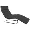 RELAXLIEGE in Mikrofaser Anthrazit  - Chromfarben/Anthrazit, Design, Textil/Metall (65/91/170cm) - Chilliano