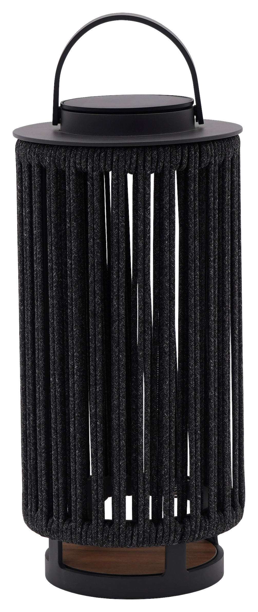 SVJETILJKA SOLARNA  - tamno siva/antracit, Design, metal/tekstil (21,5/45/21,5cm) - Ambia Garden
