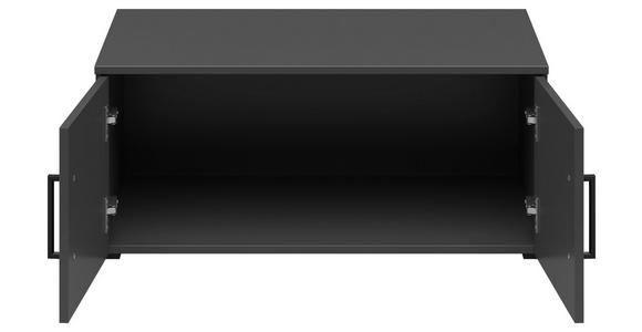AUFSATZSCHRANK 80/35/52 cm - Schwarz/Graphitfarben, MODERN, Holzwerkstoff/Kunststoff (80/35/52cm) - Carryhome