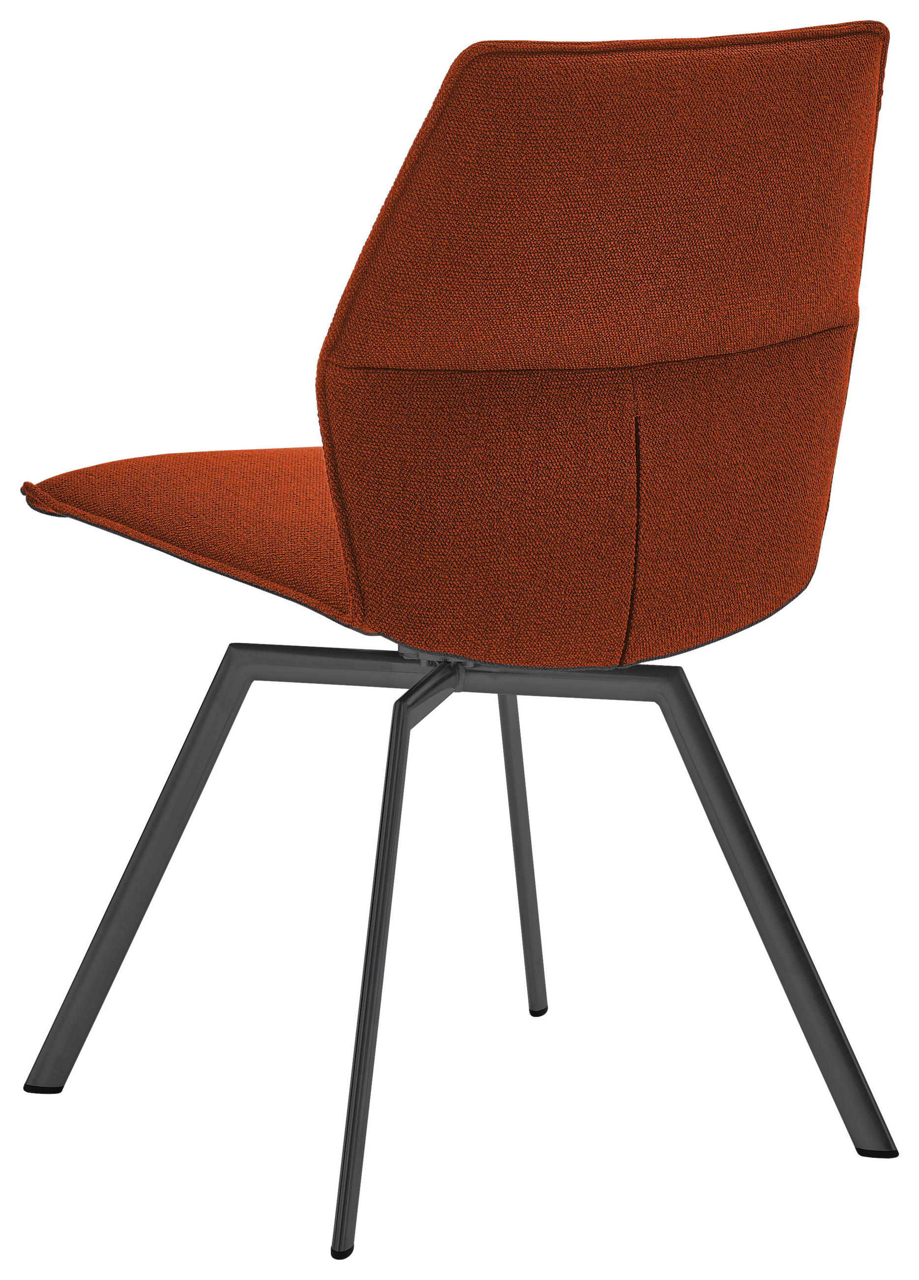 Thumbnail - Venjakob Stuhl, Anthrazit, Rost, Metall, Textil, konisch, Rundrohr, 49x86x60 cm, Goldenes M, Made in Germany, Dgm, Leder...