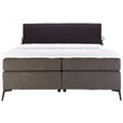 BOXSPRINGBETT 200/200 cm  in Anthrazit, Schwarz  - Anthrazit/Schwarz, Design, Textil/Metall (200/200cm) - Hom`in