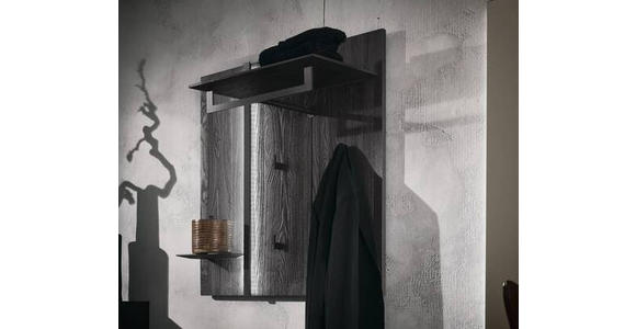 GARDEROBENPANEEL  in 90/86/35 cm  - Anthrazit, Design, Holz/Metall (90/86/35cm) - Johann Jakob