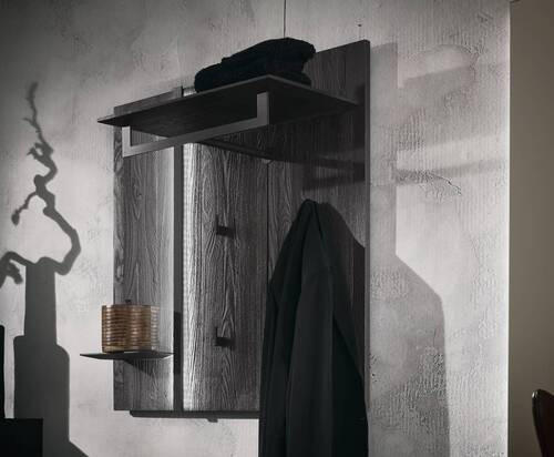 GARDEROBENPANEEL in 90/86/35 cm - Anthrazit, Design, Holz/Metall (90/86/35cm) - Johann Jakob