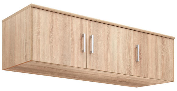 AUFSATZSCHRANK - Silberfarben/Sonoma Eiche, KONVENTIONELL, Holzwerkstoff/Metall (157/43/54cm) - Xora