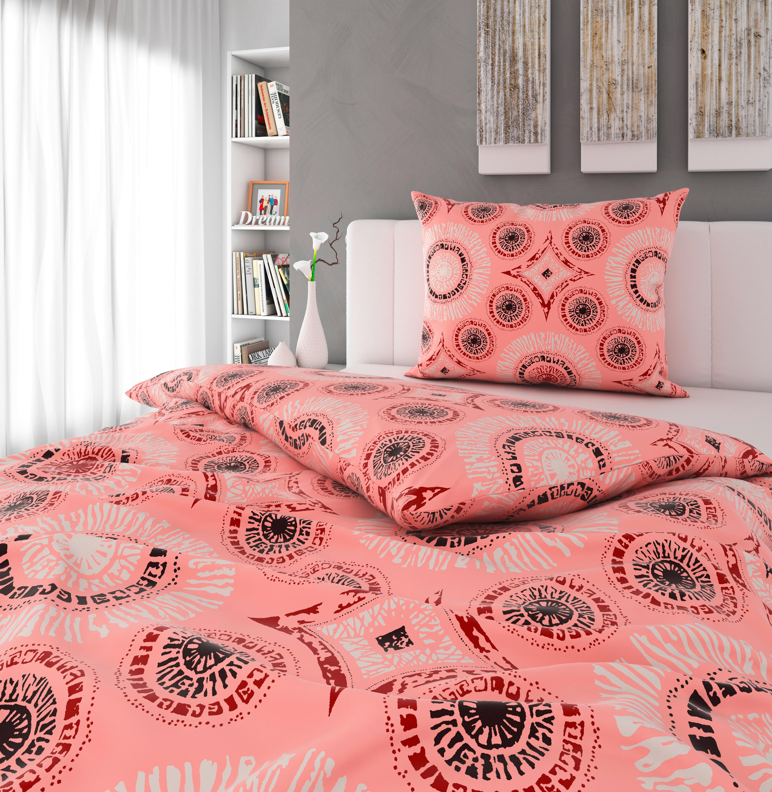 POVLEČENÍ, satén, růžová, 140/200 cm - růžová, Konvenční, textil (140/200cm) - Esposa