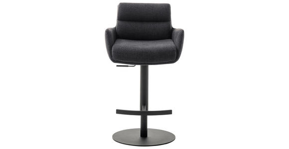 BARHOCKER in Metall, Textil Anthrazit - Anthrazit/Schwarz, Design, Textil/Metall (54/84/52cm) - Dieter Knoll