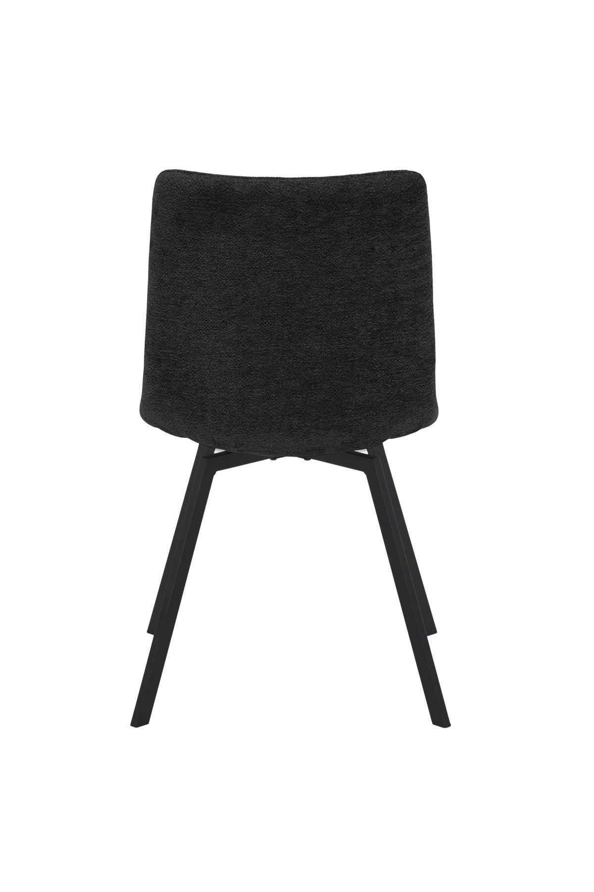 STUHL-SET 2 Stück  in Stahl Bouclé Metall, Textil  - Anthrazit/Schwarz, MODERN, Textil/Metall (45/85/64cm) - MID.YOU
