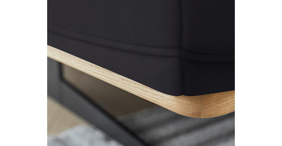 ECKSOFA  in Echtleder Dunkelbraun  163/305 cm  - Eichefarben/Dunkelbraun, Design, Leder/Holz (163/305cm) - Novel