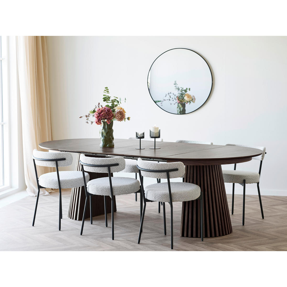 KUNSTBLUME Dahlie  - Dunkelrosa/Beige, Basics, Kunststoff (30/25/68cm)