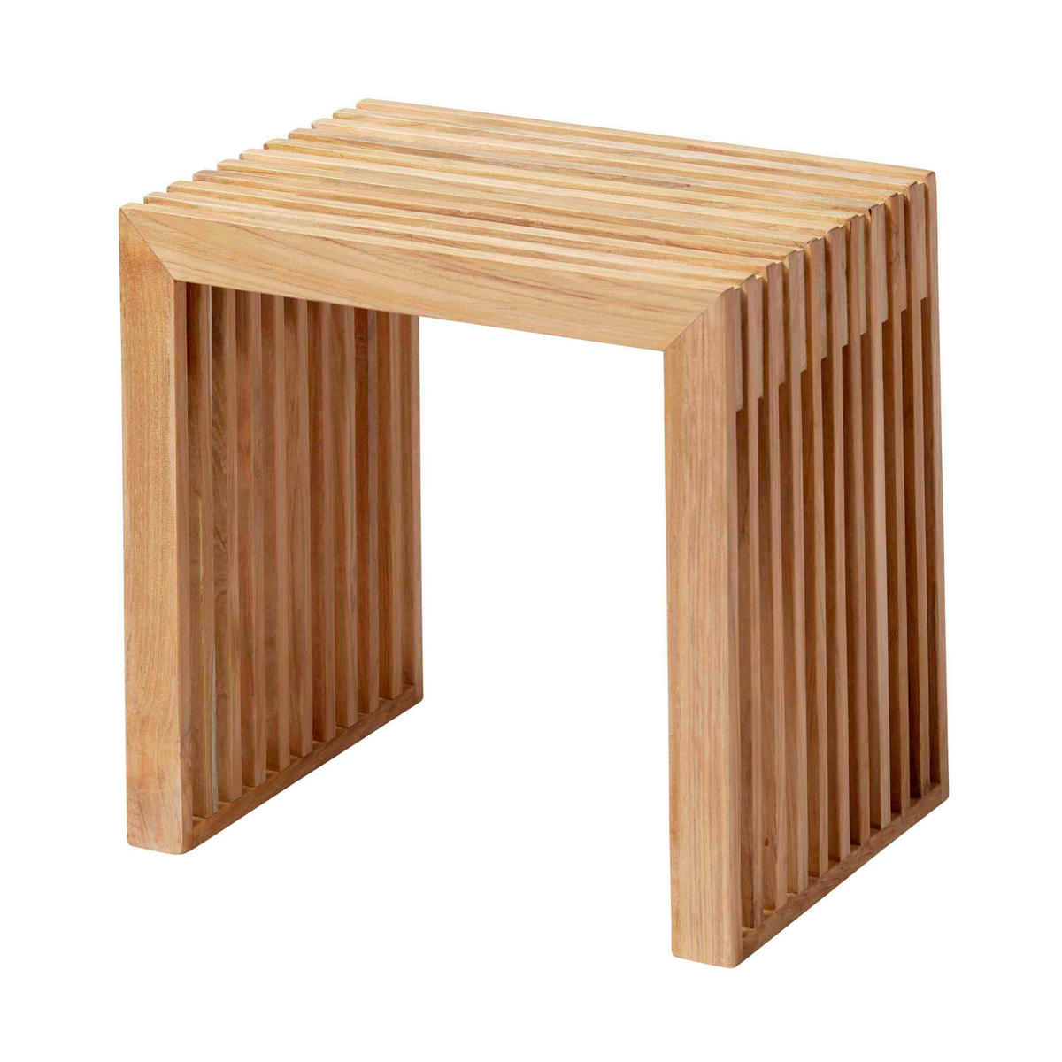 HOCKER Holz Teakfarben  - Teakfarben, Konventionell, Holz (45/43/35cm) - MID.YOU