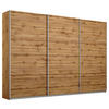 SCHWEBETÜRENSCHRANK 271/230/62 cm 3-türig Eichefarben  - Eichefarben/Alufarben, MODERN, Holzwerkstoff/Metall (271/230/62cm) - Rauch Möbel