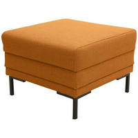 HOCKER Webstoff Orange  - Schwarz/Orange, Design, Textil/Metall (55/45/55cm) - LOOKS by W.Joop