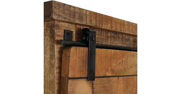 GARDEROBENSCHRANK  in 110/190/40 cm  - Schwarz/Braun, LIFESTYLE, Holz/Metall (110/190/40cm) - Landscape