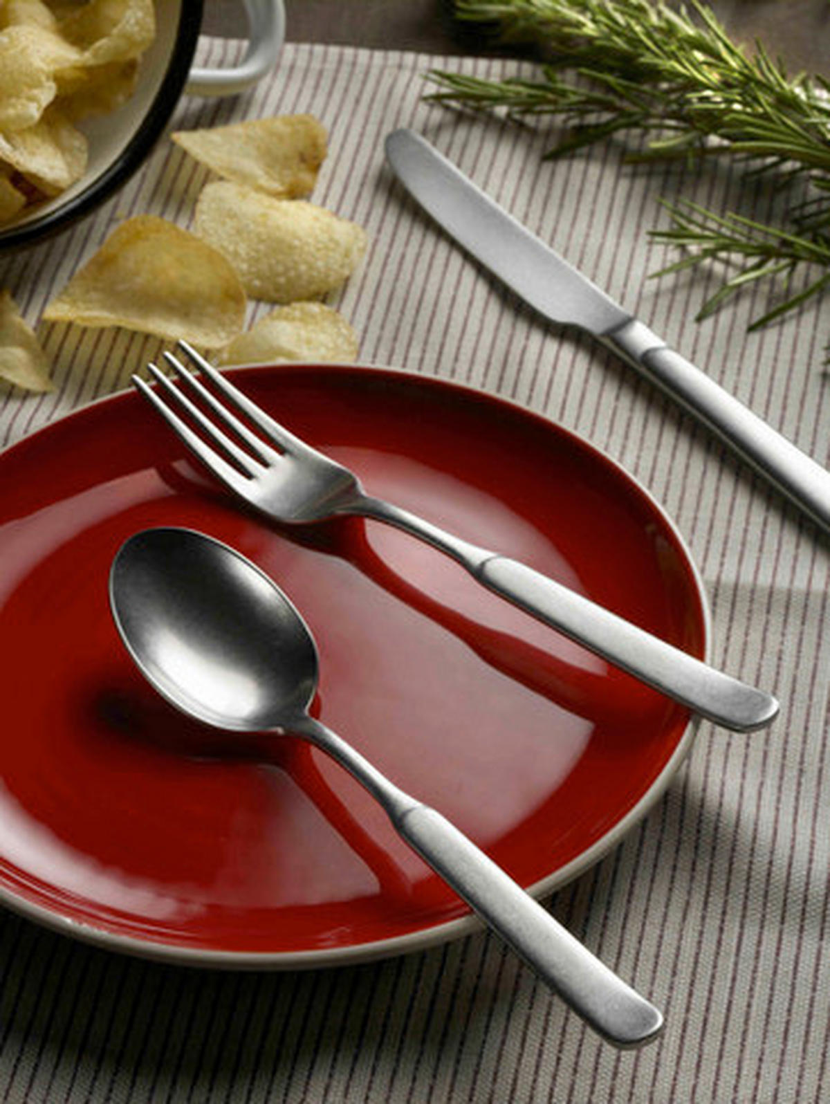 BESTECKSET CASALI STONE WASHED 24-teilig Stahl  - Edelstahlfarben, Basics, Metall (25,5/7/5,3cm) - Pintinox